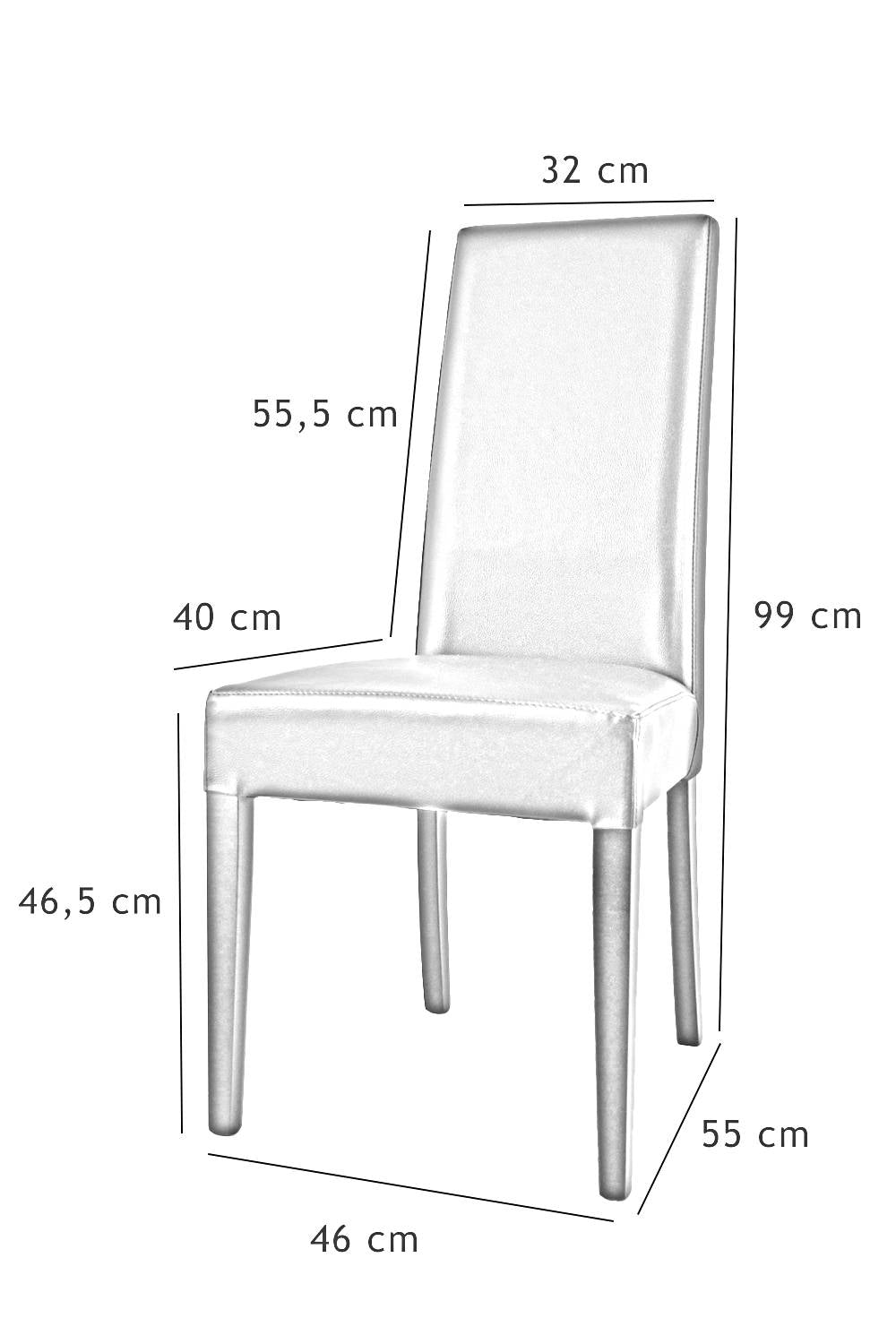 Grigio Scuro/Set 2 Sedie