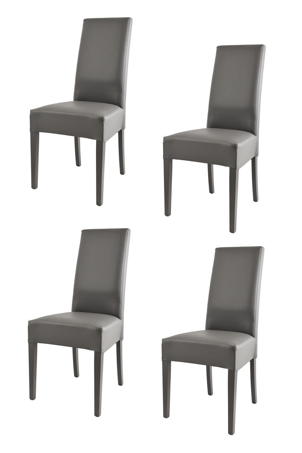 Grigio Scuro/Set 4 Sedie