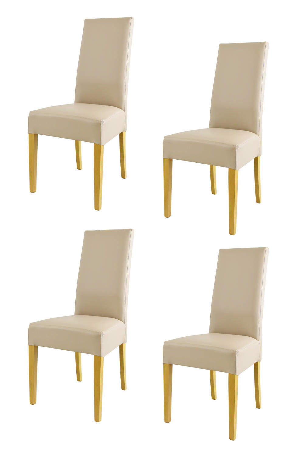 Rovere/Lino/Set 4 Sedie