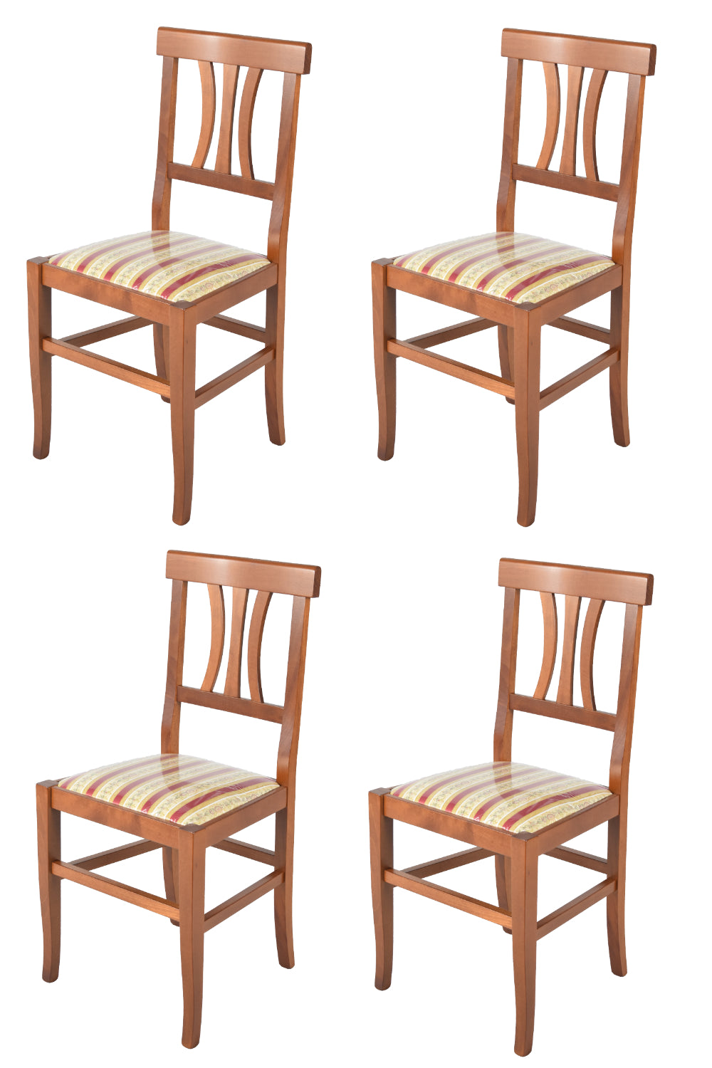 Noce chiaro/Set 4 sedie