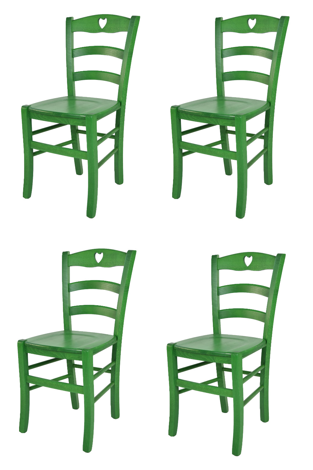 Anilina verde/Set 4 sedie