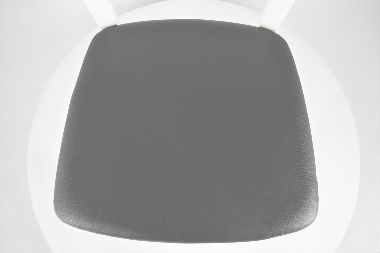 Laccato Bianco-Finta Pelle Grigio scuro/Set 2 sedie