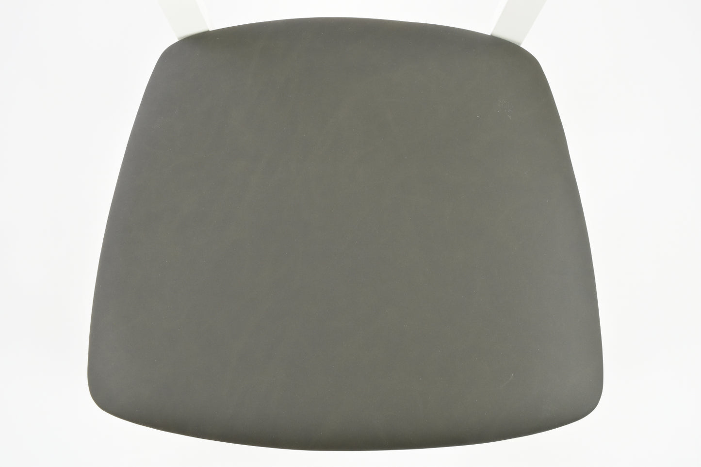Laccato bianco-Finta pelle antracite/Set 4 sedie