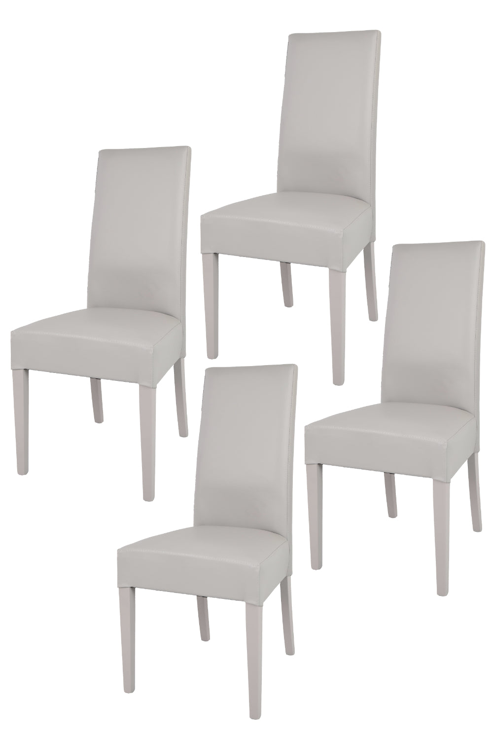 Grigio Chiaro/Set 4 Sedie