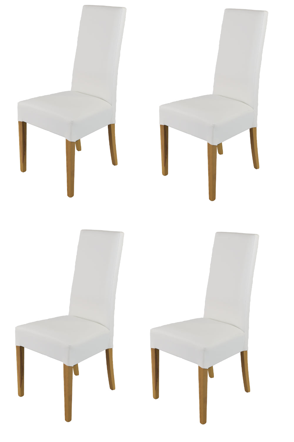 Rovere/Bianco/Set 4 Sedie