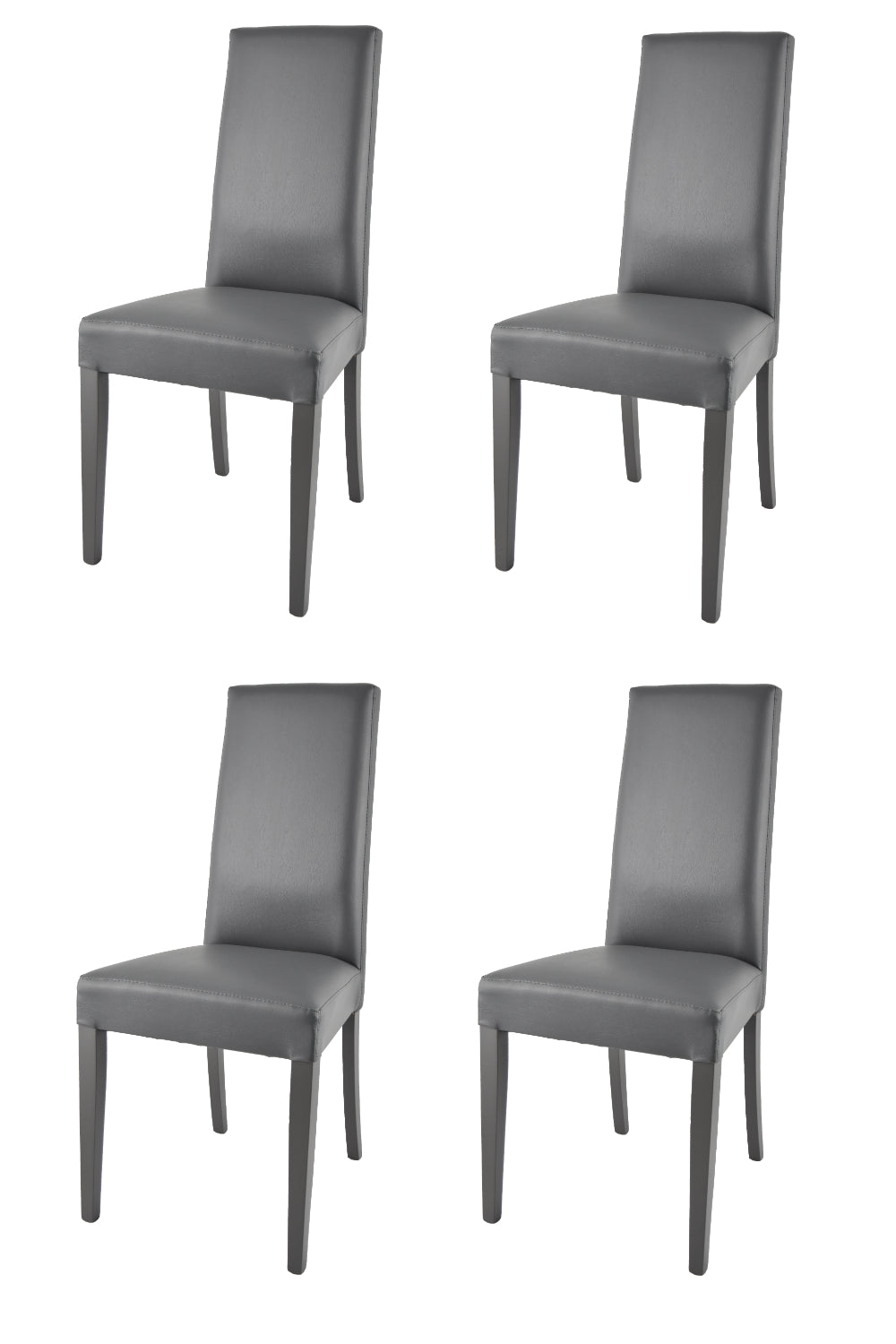 Grigio Scuro/Seduta Grigio Scuro/Set 4 Sedie