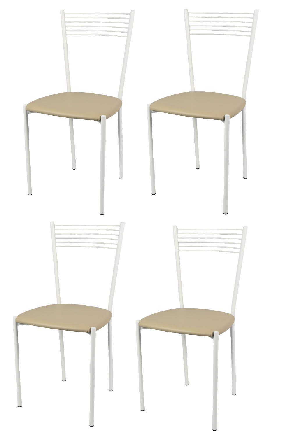 Finta Pelle Lino/Set 4 sedie