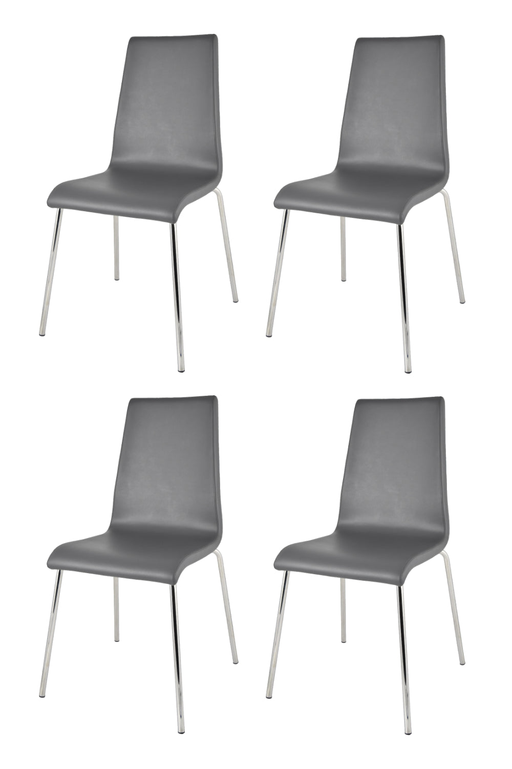 Grigio Scuro/Set 4 Sedie