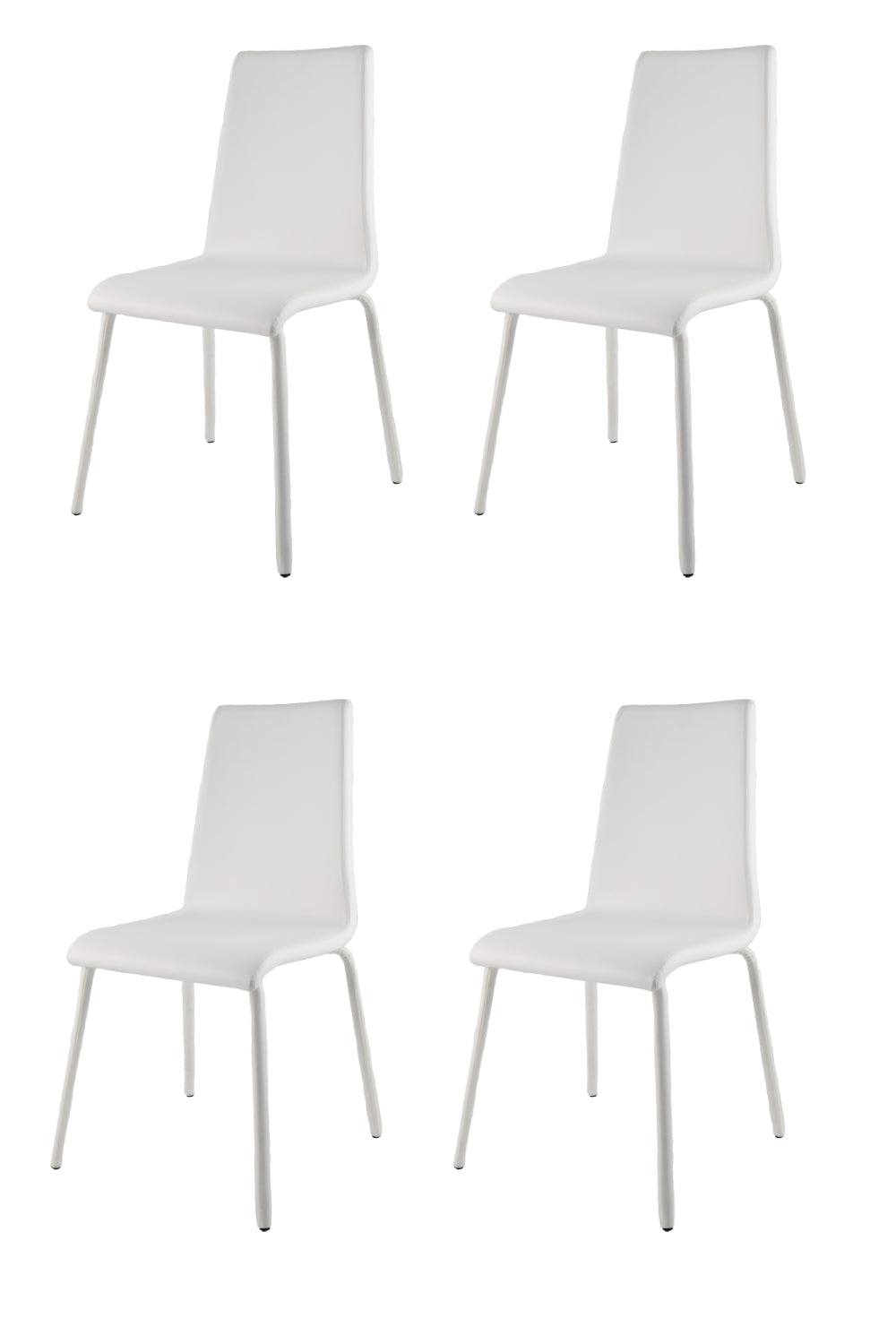 Bianco/Bianco/Set 4 Sedie