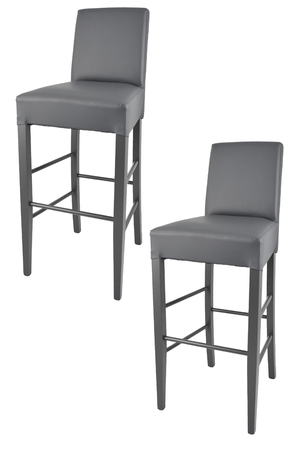 Grigio Scuro/Set 2 sgabelli