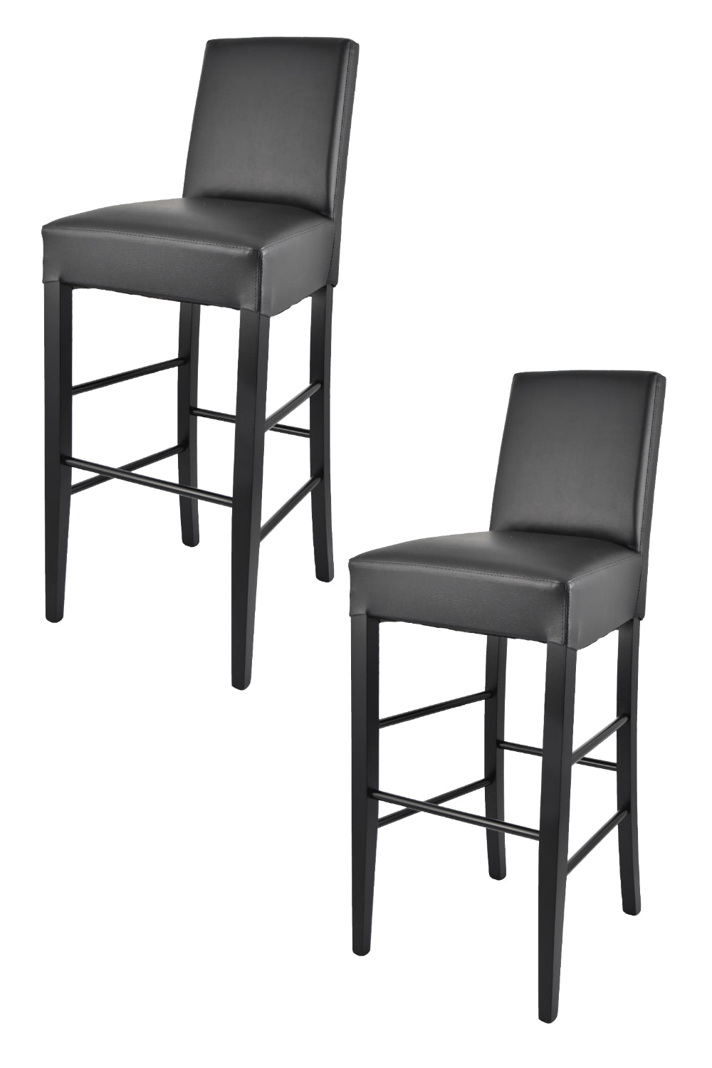 Nero/Set 2 sgabelli