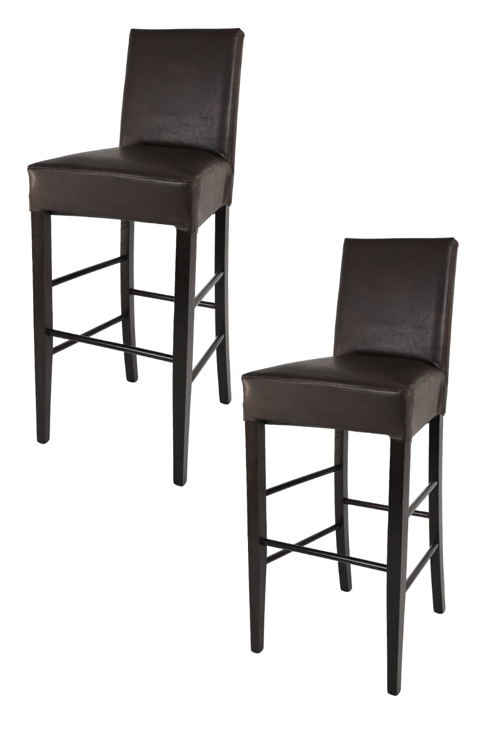 Marrone/Set 2 sgabelli