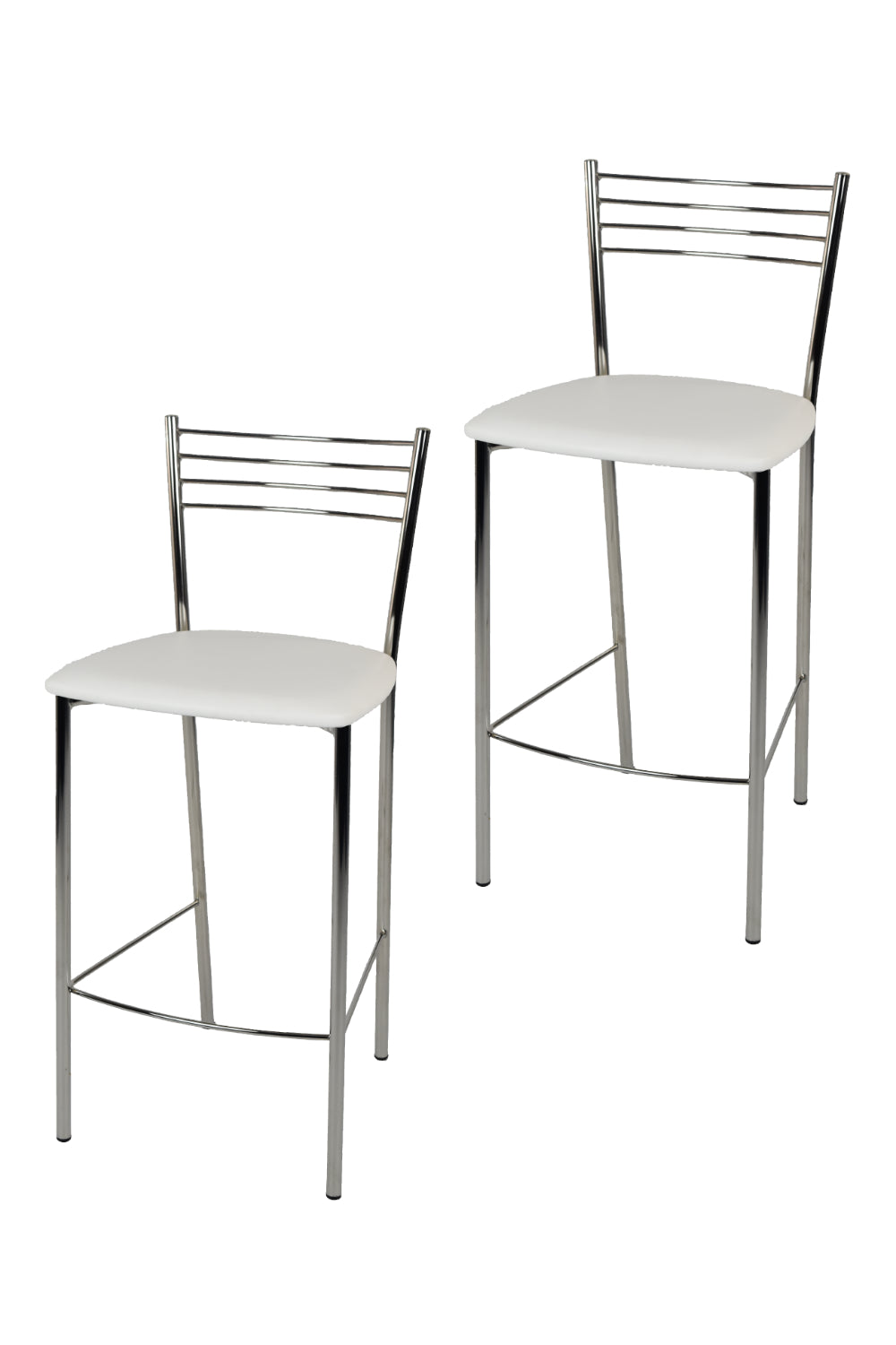 Finta Pelle Bianca/Set 2 sgabelli