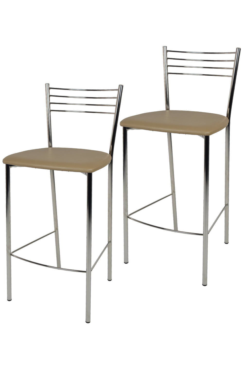 Finta Pelle Cappuccino/Set 2 sgabelli