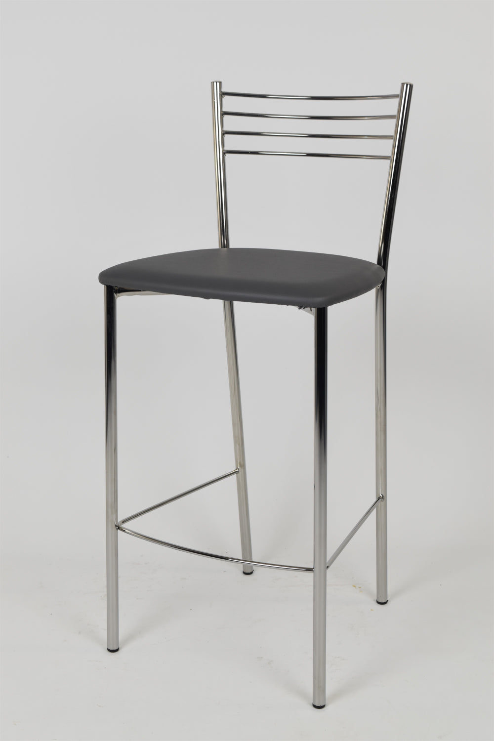 Finta Pelle Grigio Scuro/Set 2 sgabelli