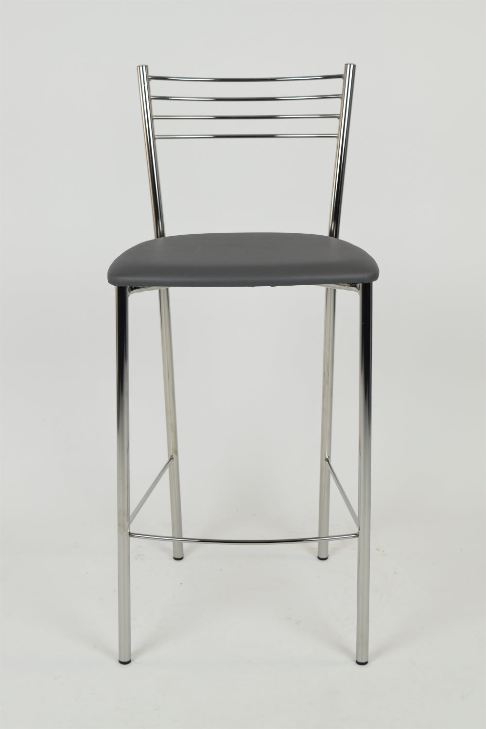 Finta Pelle Grigio Scuro/Set 2 sgabelli