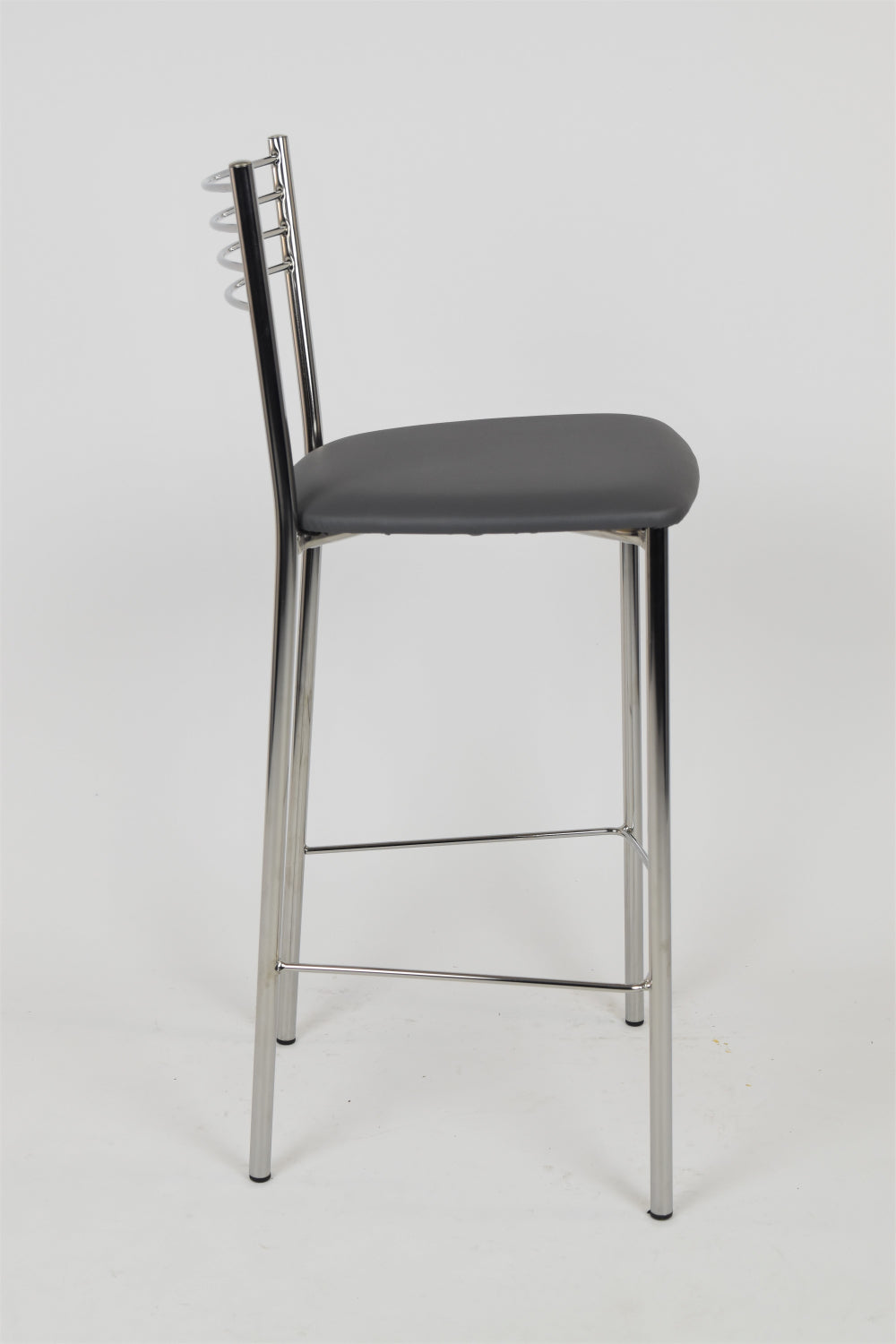 Finta Pelle Grigio Scuro/Set 2 sgabelli