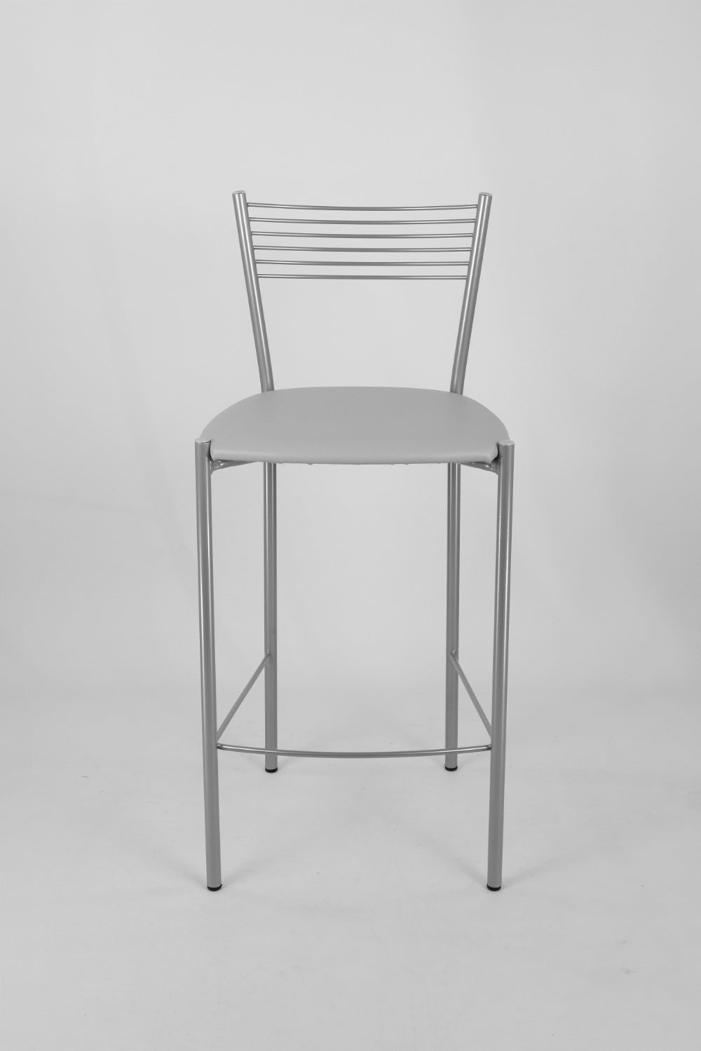 Finta Pelle Grigio Chiaro/Set 2 sgabelli