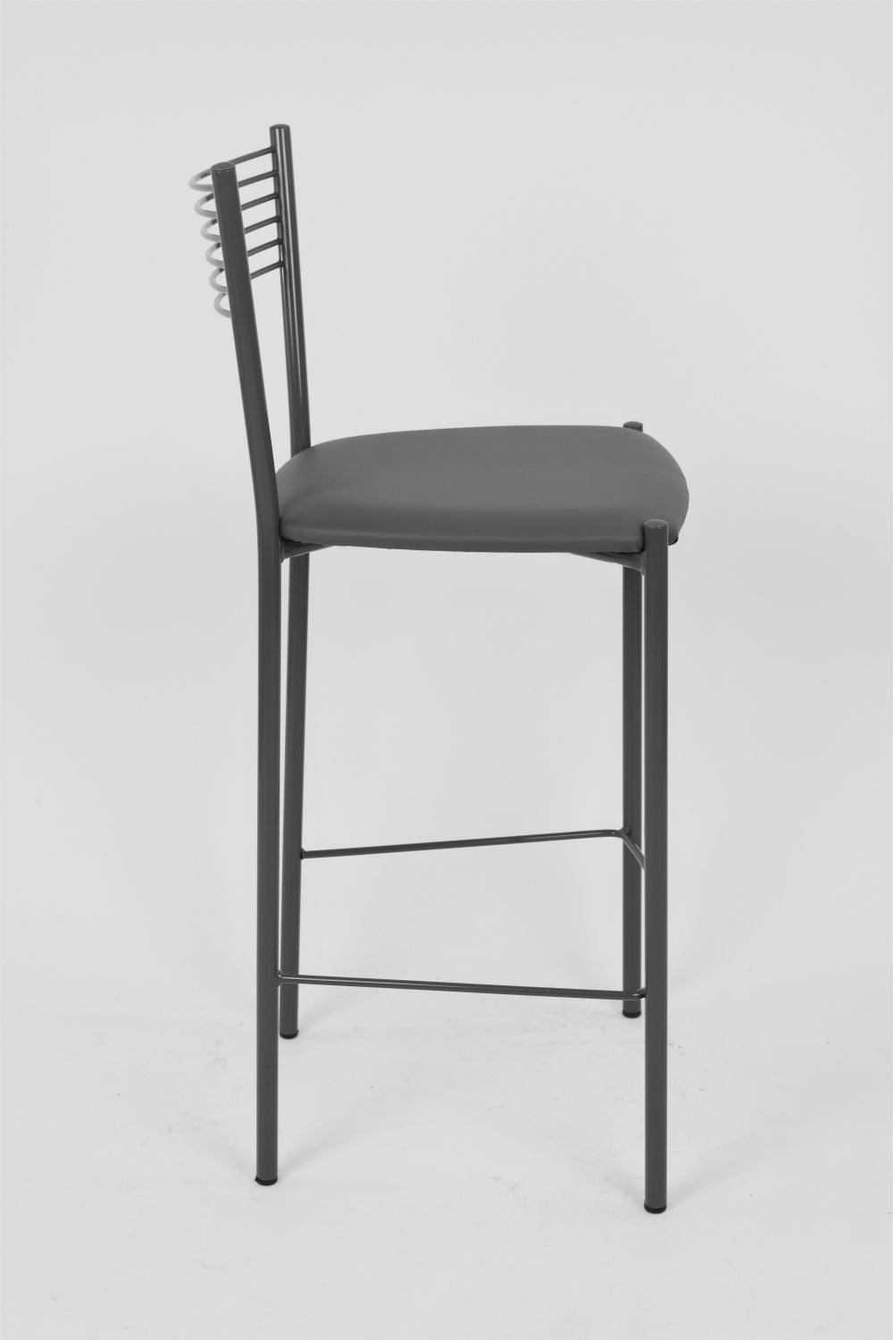 Finta Pelle Grigio Scuro/Set 1 sgabello