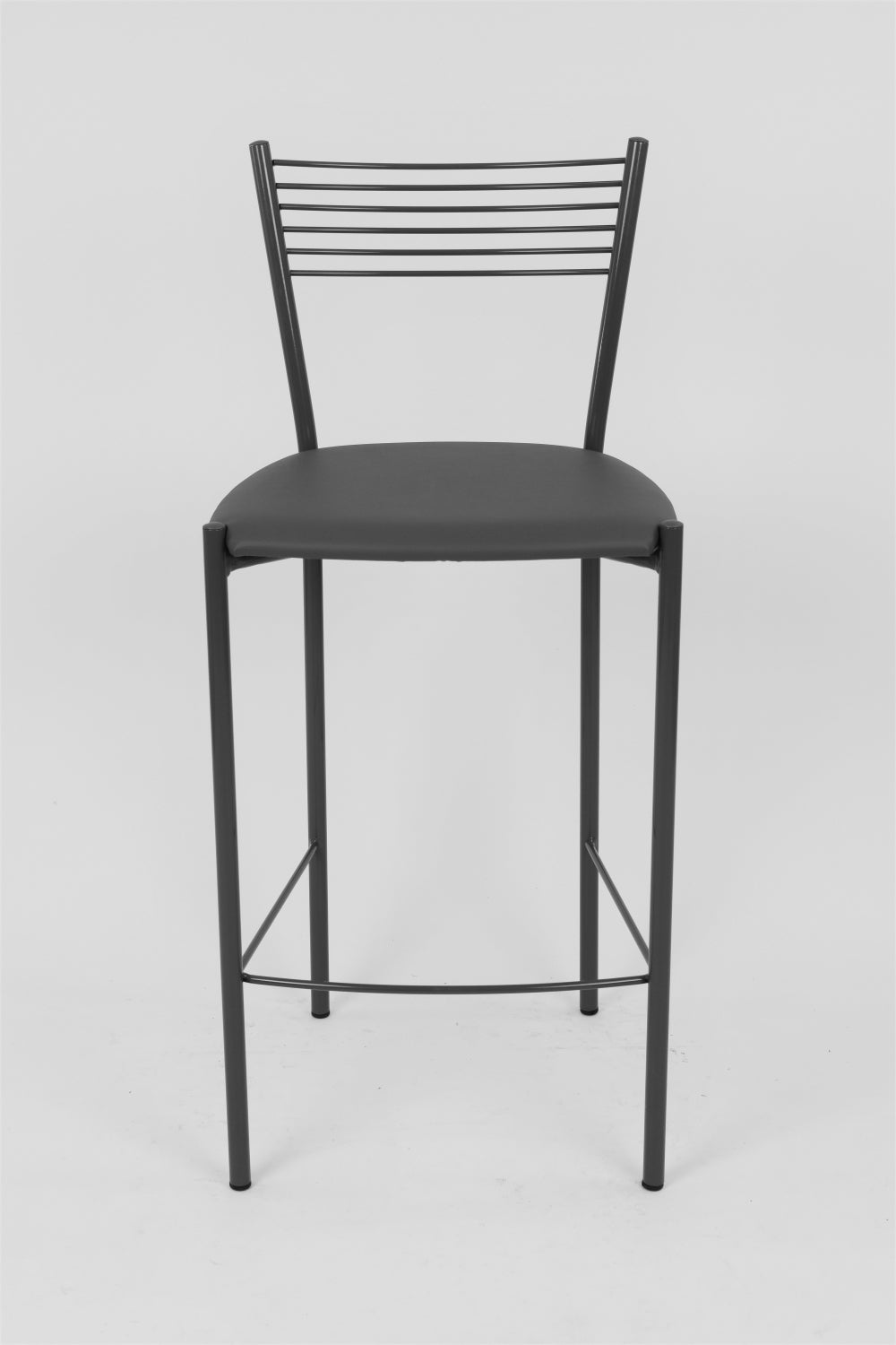 Finta Pelle Grigio Scuro/Set 2 sgabelli