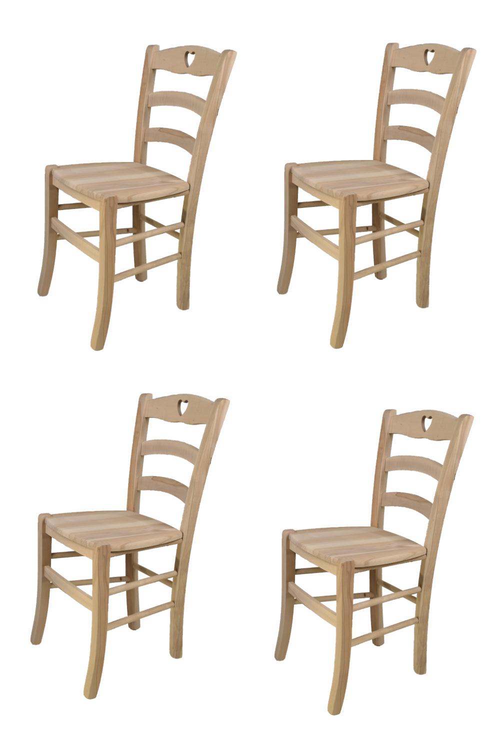 Legno/Set 4 sedie