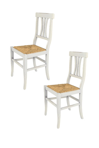 Bianco Anticato/Set 2 sedie