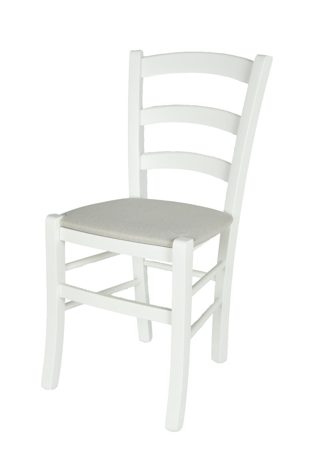 Laccato Bianco/ Tessuto Bianco Ostrica/Set 1 sedia