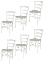 Carica l&#39;immagine nel visualizzatore di Gallery, Laccato Bianco/ Finta Pelle Bianca /Set 1 sedia
