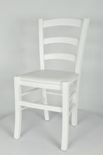Carica l&#39;immagine nel visualizzatore di Gallery, Laccato Bianco/ Finta Pelle Bianca /Set 4 sedie
