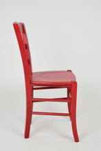 Carica l&#39;immagine nel visualizzatore di Gallery, Anilina rossa/Set 4 sedie
