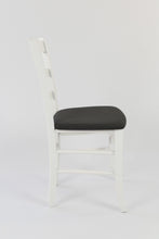 Carica l&#39;immagine nel visualizzatore di Gallery, Laccato bianco-Finta pelle antracite/Set 1 sedia
