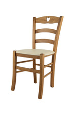 Afbeelding in Gallery-weergave laden, sedia in legno di faggio modello Cuore, robusta struttura in legno di faggio e seduta imbottita
