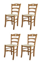 Afbeelding in Gallery-weergave laden, sedia in legno di faggio modello Cuore, robusta struttura in legno di faggio e seduta imbottita
