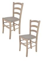 Charger l&#39;image dans la galerie, sedia in legno di faggio modello Venice, robusta struttura in legno di faggio e seduta imbottita
