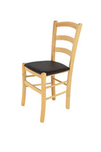 Charger l&#39;image dans la galerie, sedia in legno di faggio modello Venice, robusta struttura in legno di faggio e seduta imbottita
