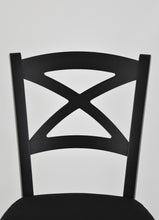 Carica l&#39;immagine nel visualizzatore di Gallery, Anilina Nera-Tessuto Nero/Set 6 sedie
