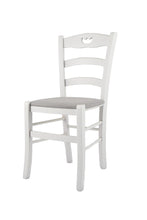 Carica l&#39;immagine nel visualizzatore di Gallery, Laccato Bianco/Tessuto Grigio Perla/Set 1 sedia
