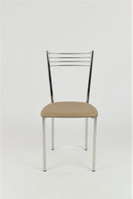 Carica l&#39;immagine nel visualizzatore di Gallery, Finta Pelle Cappuccino/Set 4 sedie
