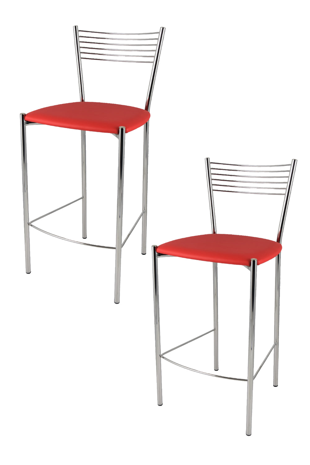 Finta Pelle Rosso/Set 2 sgabello