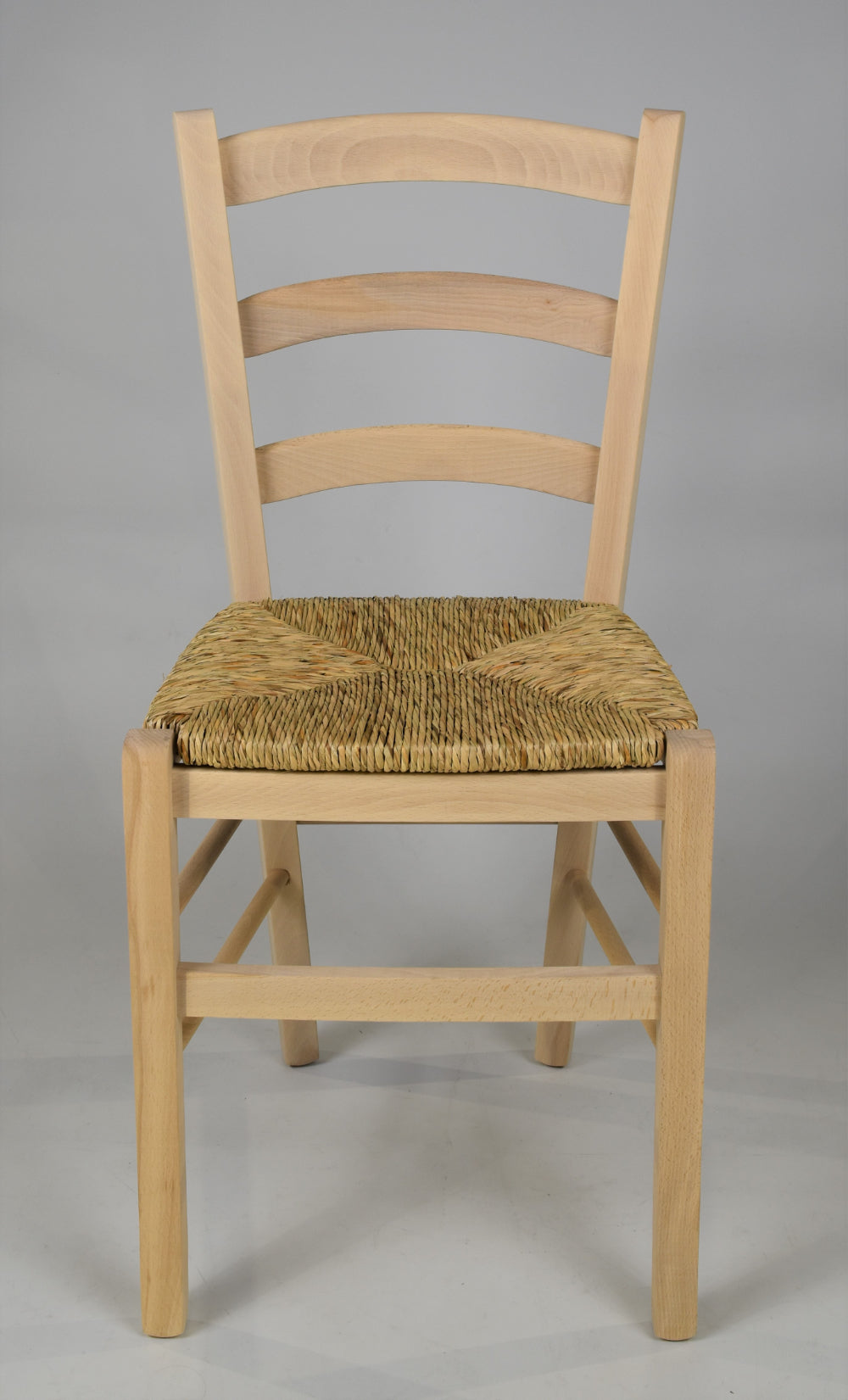 sedia Venezia in legno di faggio non verniciato e seduta in paglia –  Tommychairs
