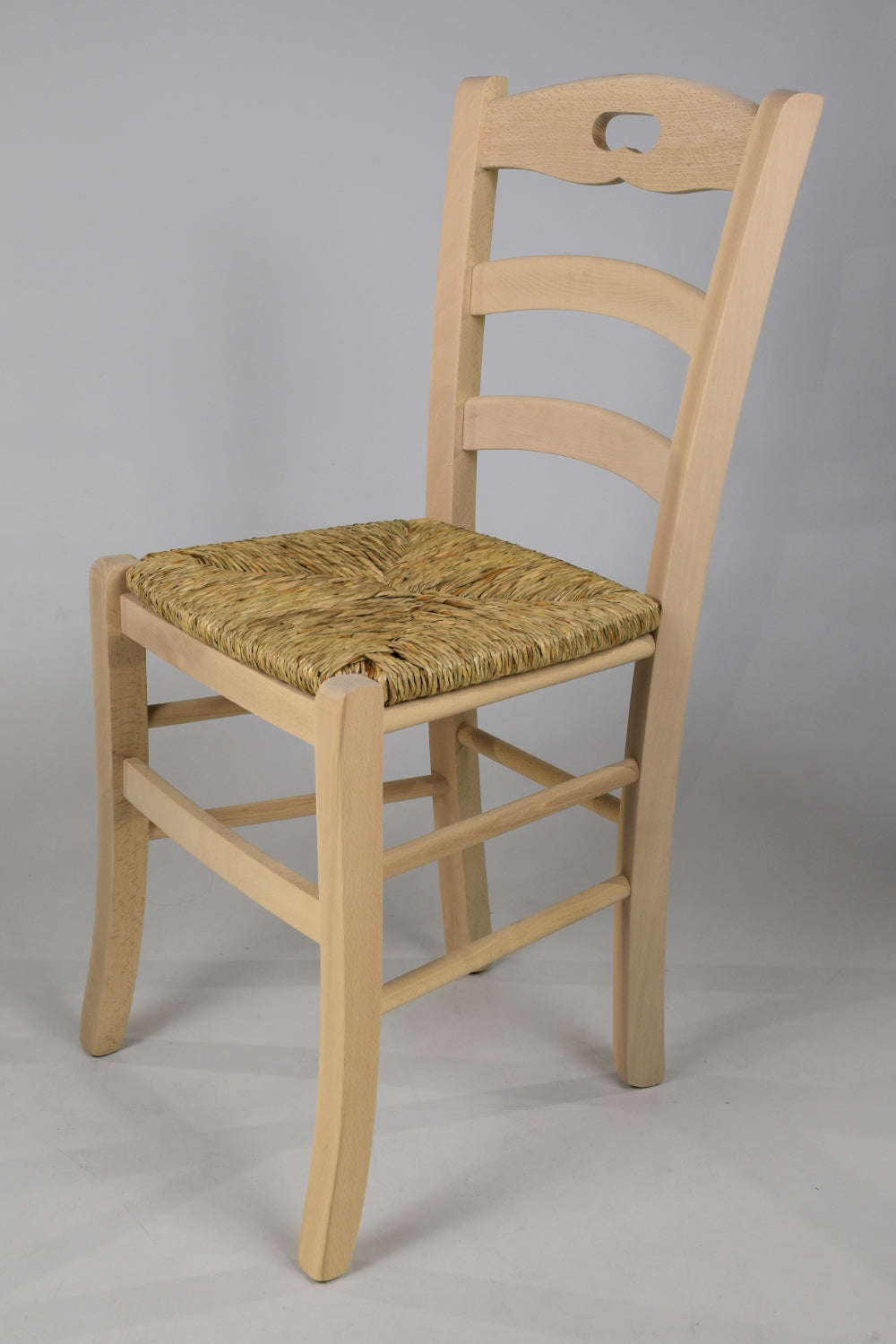sedia Savoie in legno di faggio non verniciato e seduta in paglia –  Tommychairs