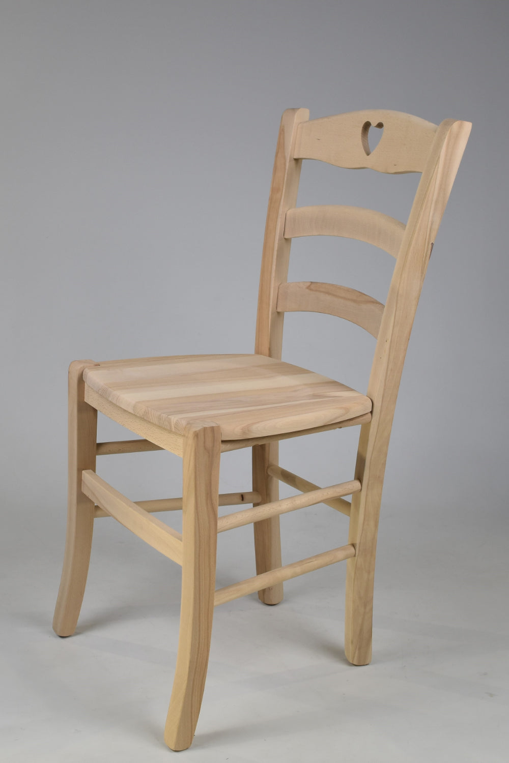 sedia Cuore in legno di faggio non verniciato e seduta in legno –  Tommychairs